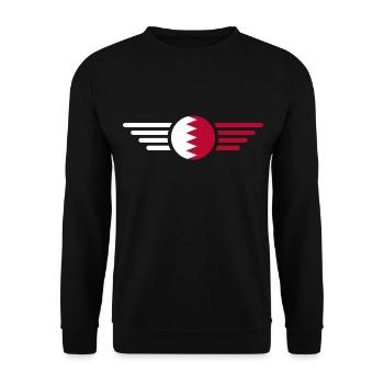 J’aime Bahreïn, T-shirt design de style élégance - Sweat-shirt Unisexe - noir - Devant - Alina (178cm) & Michal (187cm)