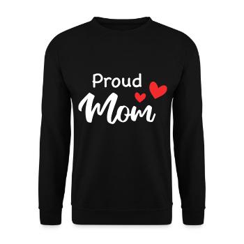 Proud Mom - Sweat-shirt Unisexe - noir - Devant - Alina (178cm) & Michal (187cm)