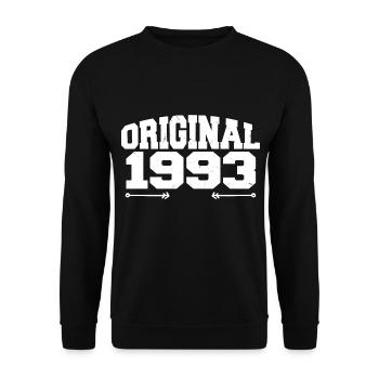 Original 1993 | Birthday Gift 1993 - Unisex Sweatshirt - black - Front - Alina (178cm) & Michal (187cm)