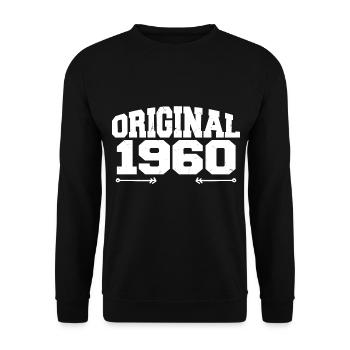 Original 1960 | Birthday Gift 1960 - Unisex Sweatshirt - black - Front - Alina (178cm) & Michal (187cm)