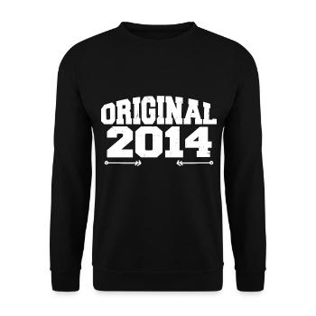 Original 2014 | Birthday Gift 2014 - Unisex Sweatshirt - black - Front - Alina (178cm) & Michal (187cm)