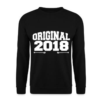 Originale 2018 | Cadeau d’anniversaire 2018 - Sweat-shirt Unisexe - noir - Devant - Alina (178cm) & Michal (187cm)