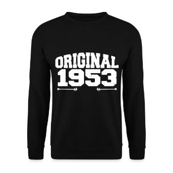 Original 1953 | Birthday Gift 1953 - Unisex Sweatshirt - black - Front - Alina (178cm) & Michal (187cm)