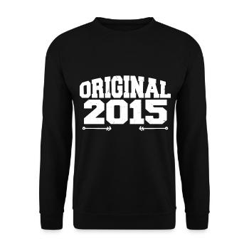 Original 2015 | Cadeau d’anniversaire 2015 - Sweat-shirt Unisexe - noir - Devant - Alina (178cm) & Michal (187cm)
