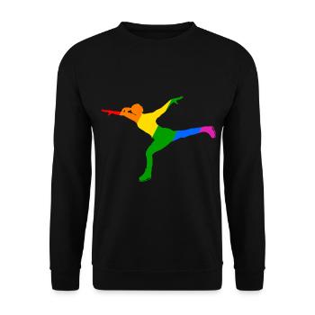 Play of colours in figure skating - Unisex Sweatshirt - black - Front - Alina (178cm) & Michal (187cm)