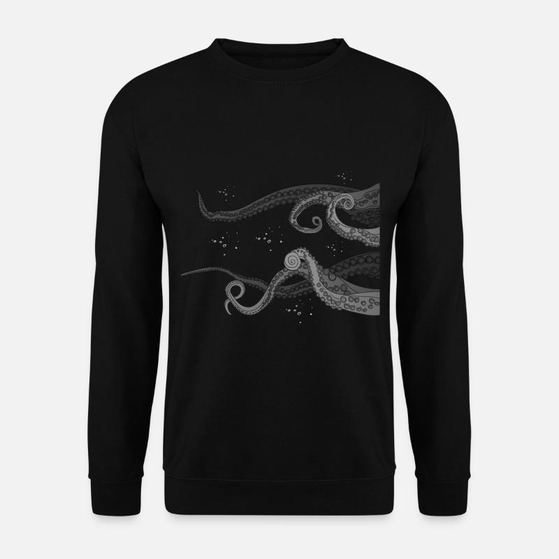Oktopus Kunst Tintenfisch Polyp Ozean - Unisex Pullover - Schwarz