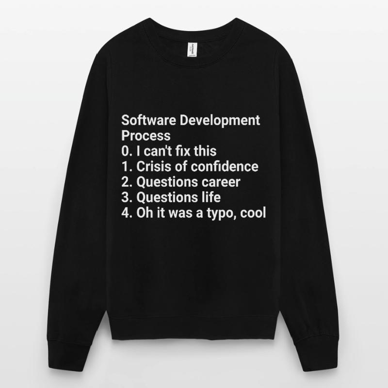 Software Development Process: Crisis to Typo! #Cod Unisex Pullover