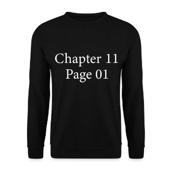 Chapter 11 Page 1 | 11th Anniversary 11th Year Gift - Unisex Sweatshirt - black - Front - Alina (178cm) & Michal (187cm)