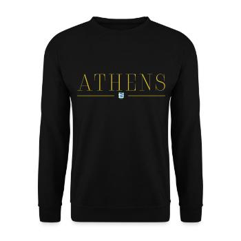 T-shirt design de style Athènes - Sweat-shirt Unisexe - noir - Devant - Alina (178cm) & Michal (187cm)