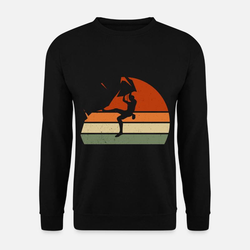 Felsklettern Berg Vintage Bouldern - Unisex Pullover - Schwarz