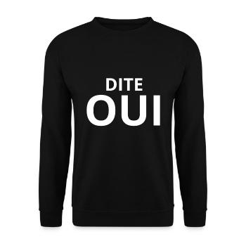 Dite oui - Sweat-shirt Unisexe - noir - Devant - Alina (178cm) & Michal (187cm)
