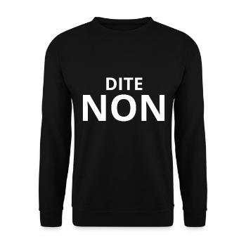 Dite non - Sweat-shirt Unisexe - noir - Devant - Alina (178cm) & Michal (187cm)