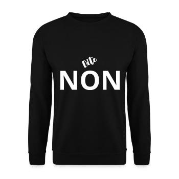 Dite non - Sweat-shirt Unisexe - noir - Devant - Alina (178cm) & Michal (187cm)