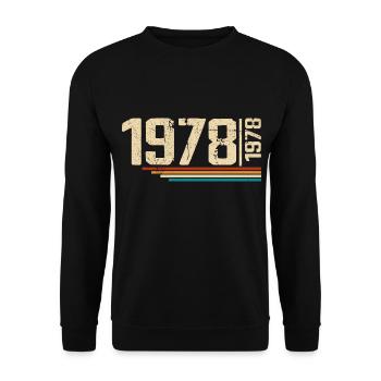 Vintage Anniversary 1978 Birthday Party 1978 - Unisex Sweatshirt - black - Front - Alina (178cm) & Michal (187cm)