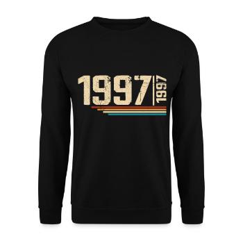 Vintage Anniversary 1997 Birthday Party 1997 - Unisex Sweatshirt - black - Front - Alina (178cm) & Michal (187cm)