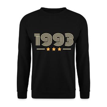 legendär seit 1993 Geburtstagsgeschenk 1993 - Unisex Pullover - Schwarz - Vorne - Alina (178cm) & Michal (187cm)