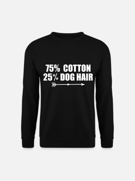 75 Baumwolle 25 Prozent Hundehaare - Unisex Pullover - Schwarz