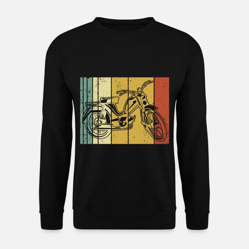 Cooles Retro Mofa Geschenk 2 Takter Mokick Moped - Unisex Pullover - Schwarz