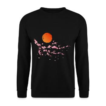 Cherry Blossoms Sakura Gardening Japan - Unisex Sweatshirt - black - Front - Alina (178cm) & Michal (187cm)
