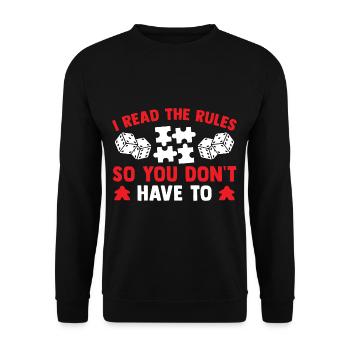 Board Game Nerd Gifts Board Games - Unisex Sweatshirt - black - Front - Alina (178cm) & Michal (187cm)