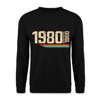 Vintage Anniversary 1980 Birthday Party 1980 - Unisex Sweatshirt - black - Front - Alina (178cm) & Michal (187cm)