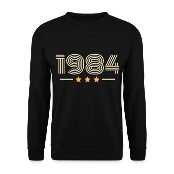 Legendary Since 1984 Birthday Gift 1984 - Unisex Sweatshirt - black - Front - Alina (178cm) & Michal (187cm)