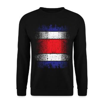 Costa Rica - Costa Rica Flagge - Unisex Pullover - Schwarz - Vorne - Alina (178cm) & Michal (187cm)