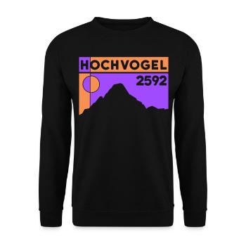 Hochvogel Wanderung Tour Berg Riss Allgäuer Alpen - Unisex Pullover - Schwarz - Vorne - Alina (178cm) & Michal (187cm)
