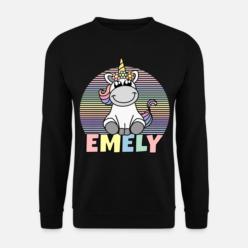 Emely Einhorn Name - Unisex Pullover - Schwarz
