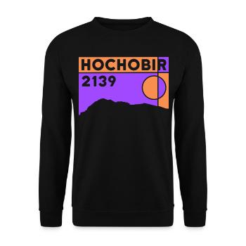 Hochobir Karawanken Wandern Wanderung Souvenir - Unisex Pullover - Schwarz - Vorne - Alina (178cm) & Michal (187cm)