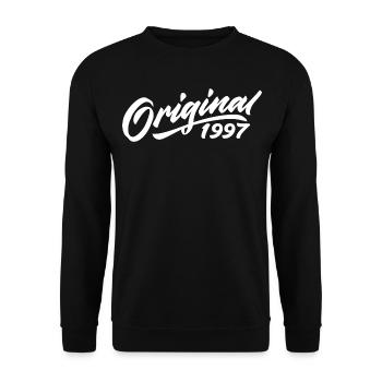 Original 1997 Geburtstagsgeschenk 1997 - Unisex Pullover - Schwarz - Vorne - Alina (178cm) & Michal (187cm)
