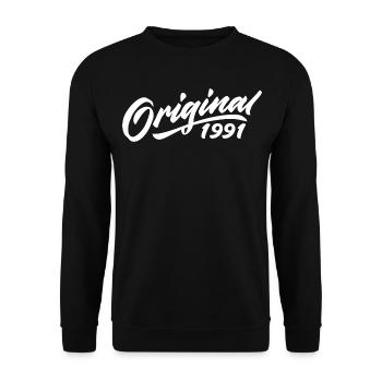 Original 1991 Geburtstagsgeschenk 1991 - Unisex Pullover - Schwarz - Vorne - Alina (178cm) & Michal (187cm)