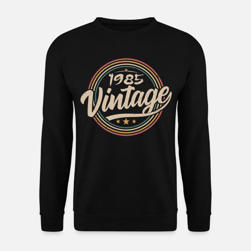 1985 Vintage 1985 Geburtstagsgeschenk - Retro Stil 1985 - Unisex Pullover - Schwarz