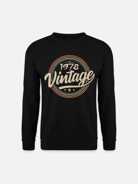 1978 Vintage 1978 Geburtstagsgeschenk - Retro Stil 1978 - Unisex Pullover - Schwarz