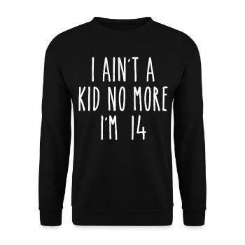 14 Jahre altes offizielles 14-jähriges Geschenk 14. Geburtstagsfeier - Unisex Pullover - Schwarz - Vorne - Alina (178cm) & Michal (187cm)