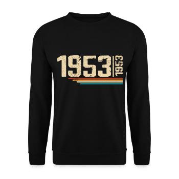 Vintage Anniversary 1953 Birthday Party 1953 - Unisex Sweatshirt - black - Front - Alina (178cm) & Michal (187cm)