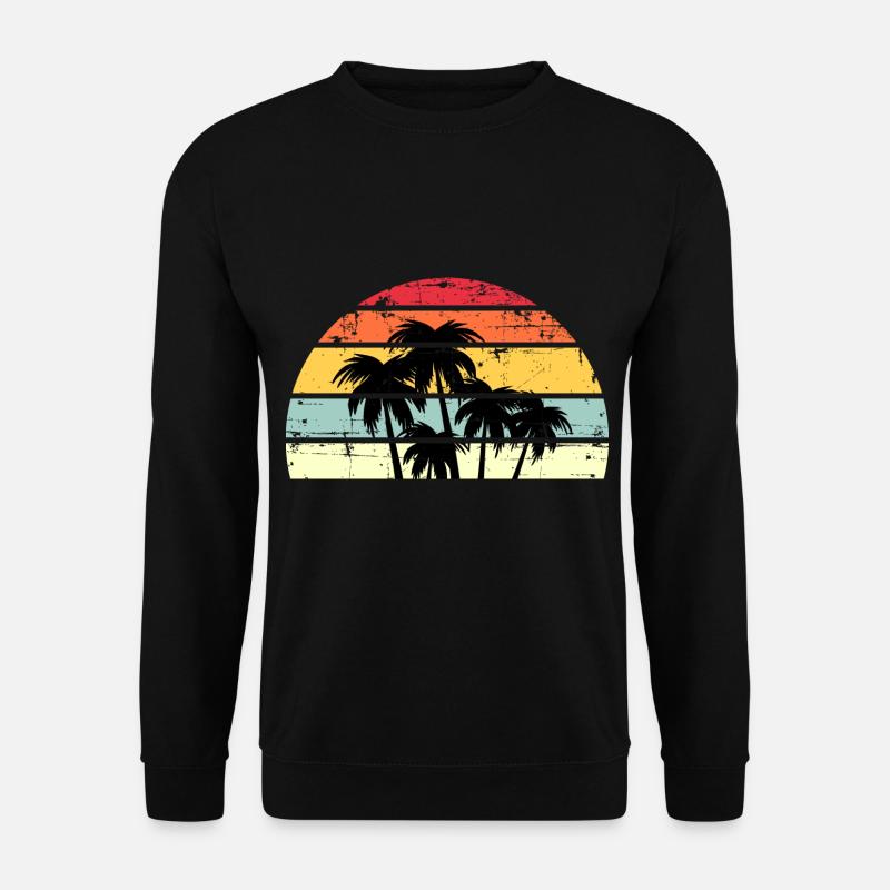 Palm Retro Sunset - Unisex Sweatshirt - black