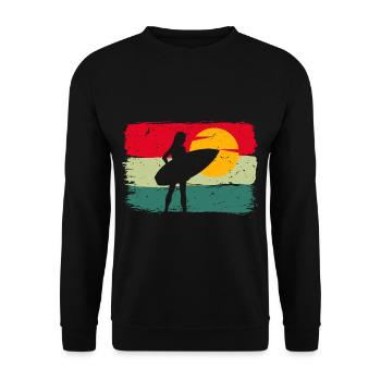 Hawaii Surf fille surf - Sweat-shirt Unisexe - noir - Devant - Alina (178cm) & Michal (187cm)