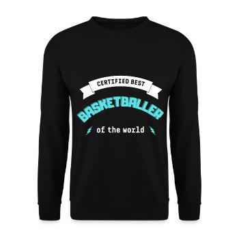 Gift basketball basketball funny sport passion - Unisex Sweatshirt - black - Front - Alina (178cm) & Michal (187cm)