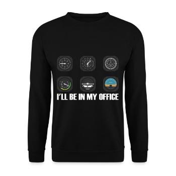 Airplane Pilot Flying Pilot Pilot Gift - Unisex Sweatshirt - black - Front - Alina (178cm) & Michal (187cm)