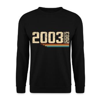 Millésime Anniversaire 2003 Fête Anniversaire 2003 - Sweat-shirt Unisexe - noir - Devant - Alina (178cm) & Michal (187cm)
