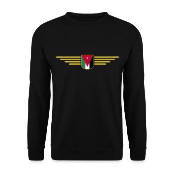 Jordan Amman Fan Outfit T-Shirt Design Gift - Sweat-shirt Unisexe - noir - Devant - Alina (178cm) & Michal (187cm)