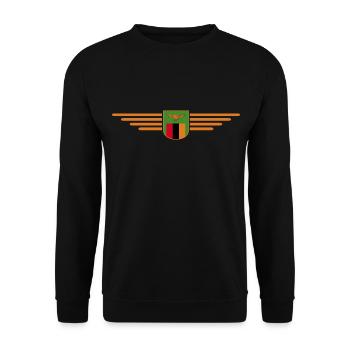 Zambia T-Shirt for Africa Fans - Unisex Sweatshirt - black - Front - Alina (178cm) & Michal (187cm)