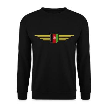Afghanistan Design – Pride and Culture - Unisex Sweatshirt - black - Front - Alina (178cm) & Michal (187cm)