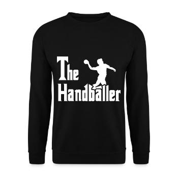 Handball Player Dabbing HandballEr Sport Gift - Unisex Sweatshirt - black - Front - Alina (178cm) & Michal (187cm)