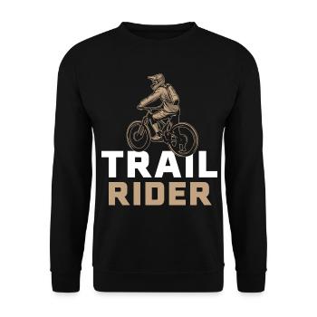 Trail Rider Mountainbike MTB Downhill - Unisex Pullover - Schwarz - Vorne - Alina (178cm) & Michal (187cm)