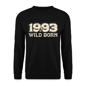 BC 1993 Né à l’état sauvage - Sweat-shirt Unisexe - noir - Devant - Alina (178cm) & Michal (187cm)