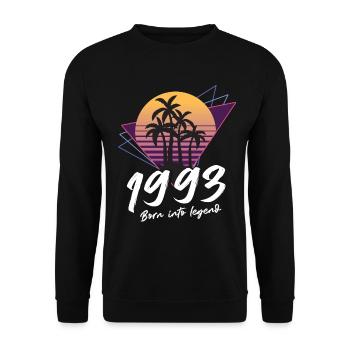 SW 1993 né dans la légende - Sweat-shirt Unisexe - noir - Devant - Alina (178cm) & Michal (187cm)