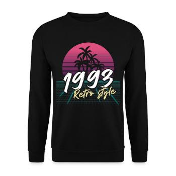 SW 1993 style rétro - Sweat-shirt Unisexe - noir - Devant - Alina (178cm) & Michal (187cm)