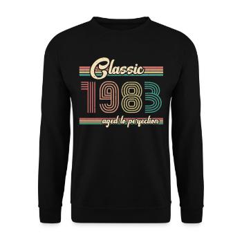 ST 1983 Classique vieillie à la perfection - Sweat-shirt Unisexe - noir - Devant - Alina (178cm) & Michal (187cm)